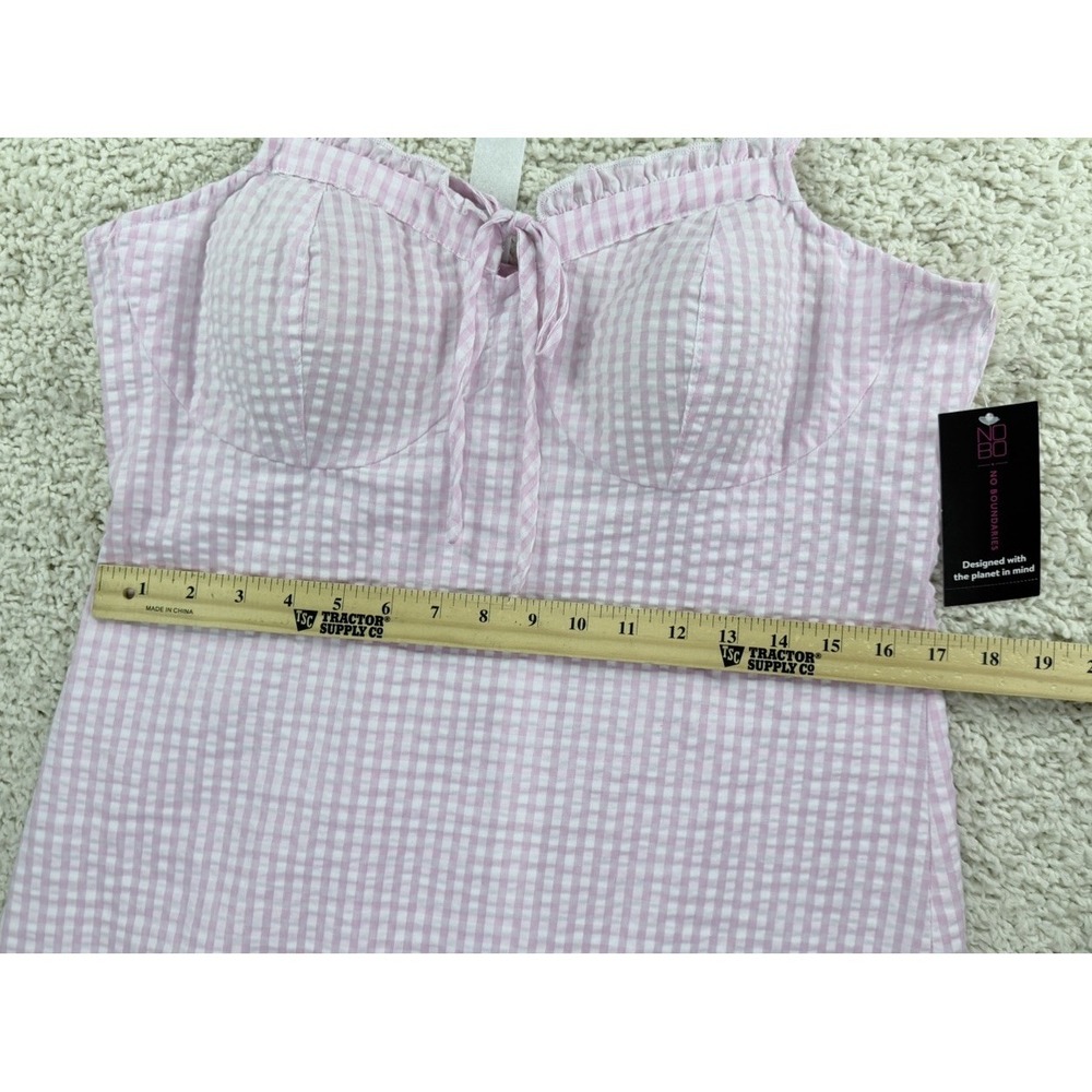 NWT Pink Gingham Cottagecore Milkmaid Mini Dress Coquette Fairycore L Babydoll - Picture 13 of 13